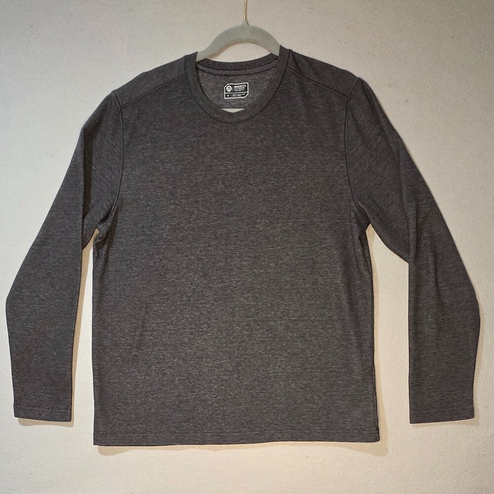 Mondetta Outdoor Project Men's Heather Charcoal Long Sleeve Base Layer - Size M